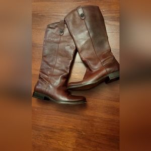 Frye Melissa Button cognac riding boot